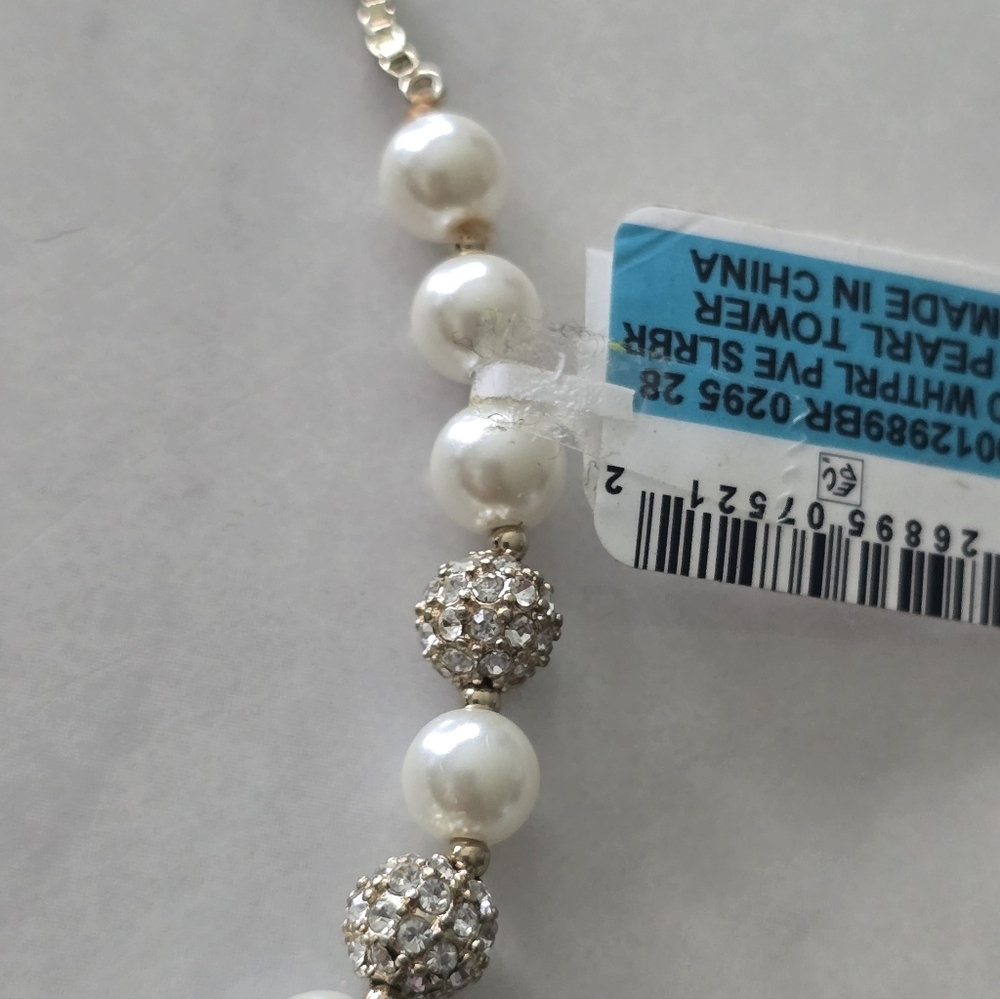 Charter Club Elegant Pearl Gold Tower Bracelet Women New Adjustable Band - Picture 6 of 12